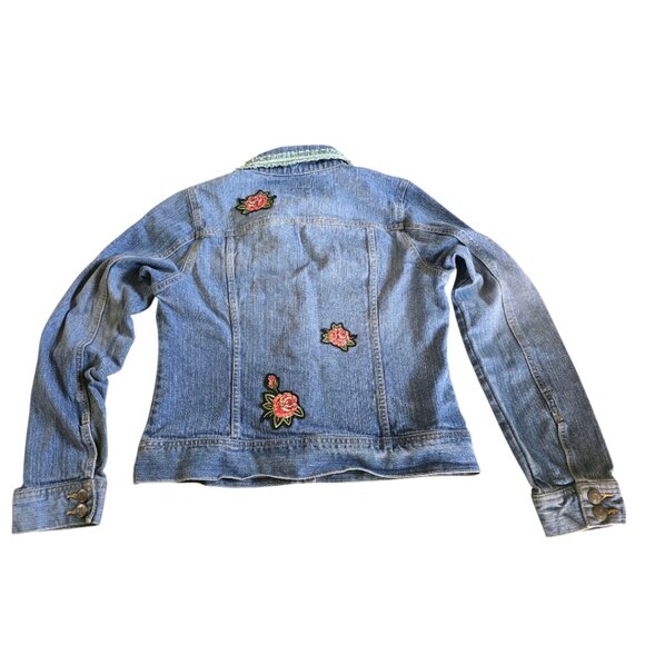 OLD NAVY Embellished Demin Jean Jacket sz M - Picture 4 of 10